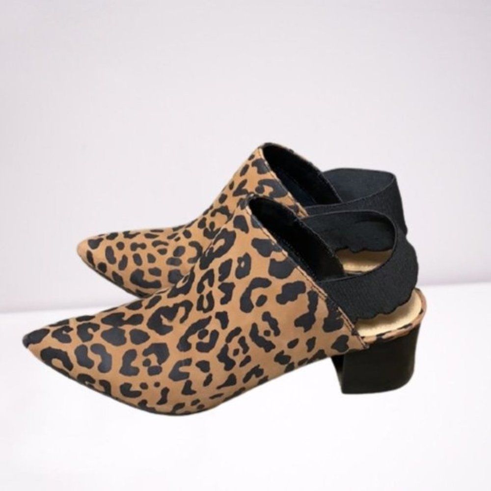 Schutz Leopard Print Heeled Sandals - Picture 1 of 8